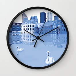 The Hague - Delft Blue Wall Clock