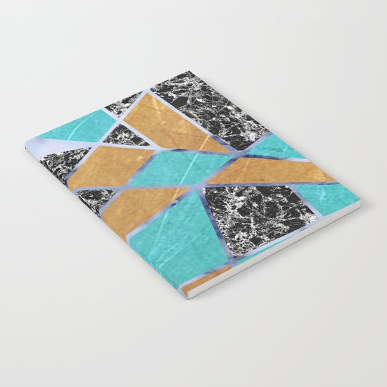 Abstract #444 Marble & Jade Notebook