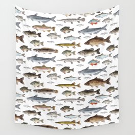 Wall Art Tapestry Striped Bass Desgin Big Fish Decor for Bedroom TV Backdrop 