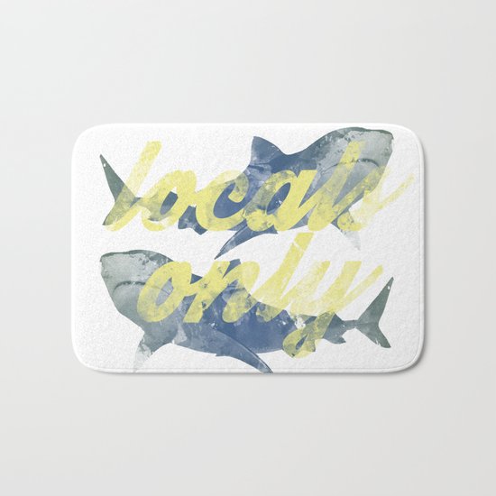 Locals Only Watercolor Bath Mat