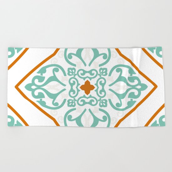 Boho Mandala II Beach Towel