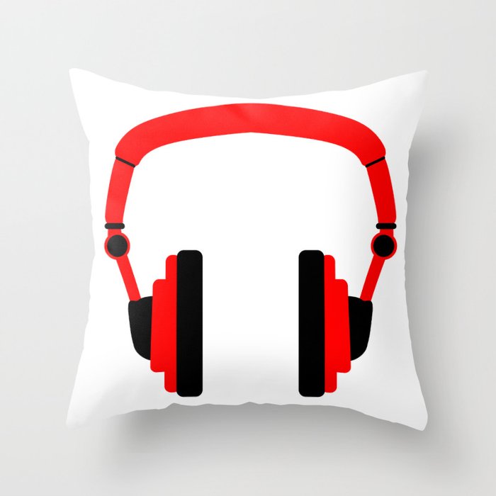 Pair Of Headphones Throw Pillow