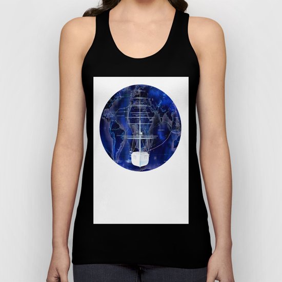 Discovery The World in Blue Unisex Tank Top