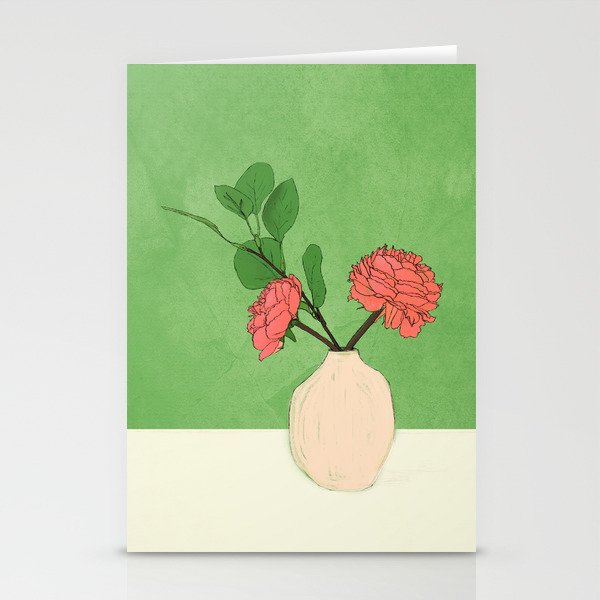 Thought of you Green Stationery Cards