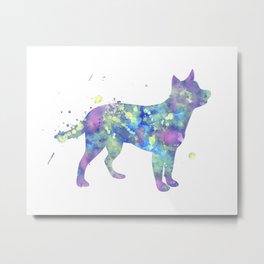 Cattle Dog Watercolor Painting Metal Print | Dognursery, Miaomiaodesign, Abstractdog, Dogbreed, Dogsilhouette, Animal, Doglovergift, Cattledog, Dogportrait, Dog 