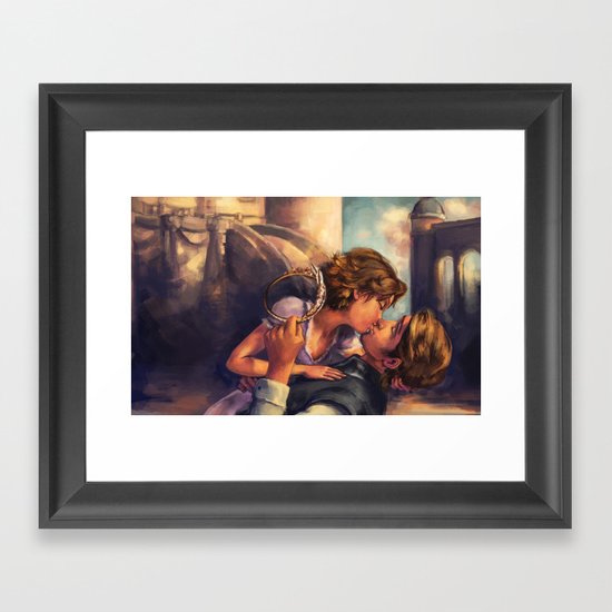 A Kiss for Corona Framed Art Print