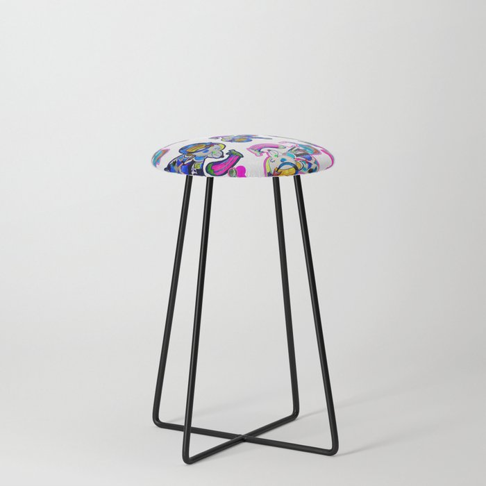 Brinjal - Alone Counter Stool