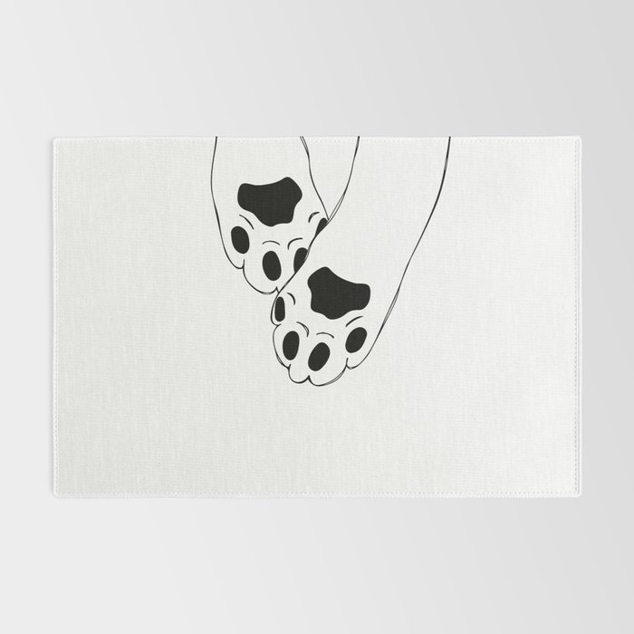 Stretching Cat paws Rug by obvliz