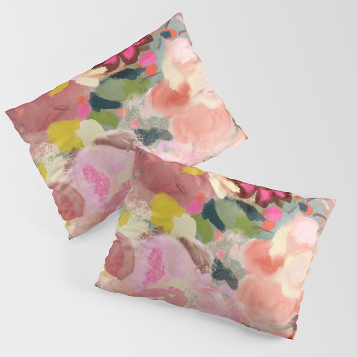 breakfast in my garden abstract art Pillow Sham