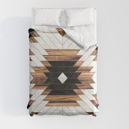 Urban Tribal Pattern No.5 - Aztec - Concrete and Wood Comforter