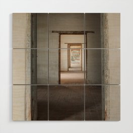 Mysterious hallway Cuba travel photography | Tunnelview of empty doorways | See through  Wood Wall Art