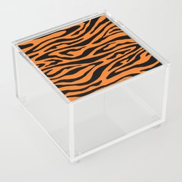 Psychedelic Tiger abstract art. Digital Illustration background. Acrylic Box