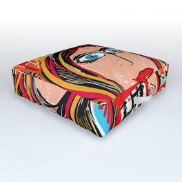 You and I Against the World Street Art Graffiti  Outdoor Floor Cushion