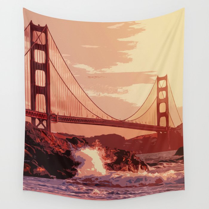 Golden Gate Bridge - San Francisco Wall Tapestry