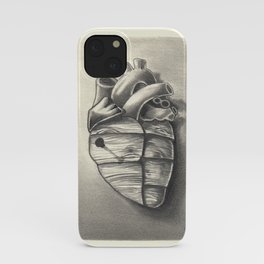 wooden heart iPhone Case