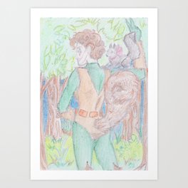 Squirrely Art Print