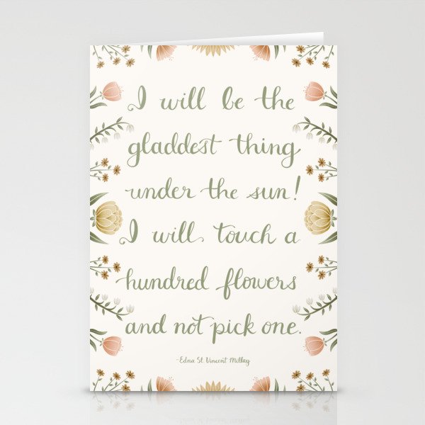the gladdest thing Stationery Cards