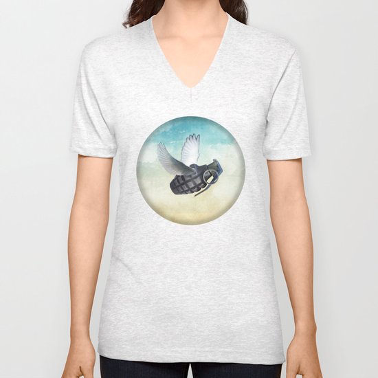 war and peace Unisex V-Neck