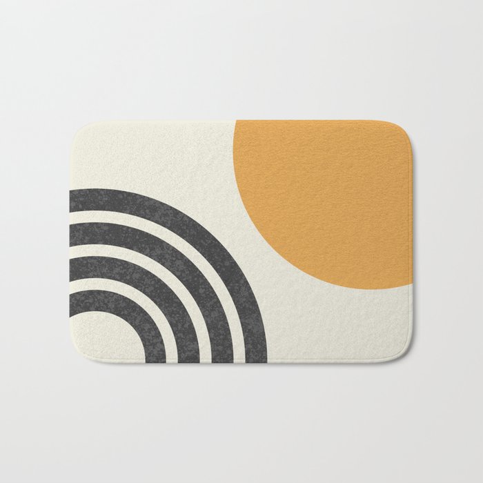 Mid century modern Sun & Rainbow Bath Mat