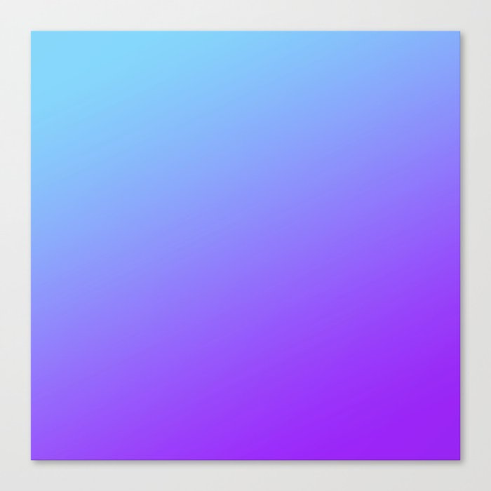 Colorful Sunset Blue Fuchsia Gradient Canvas Print