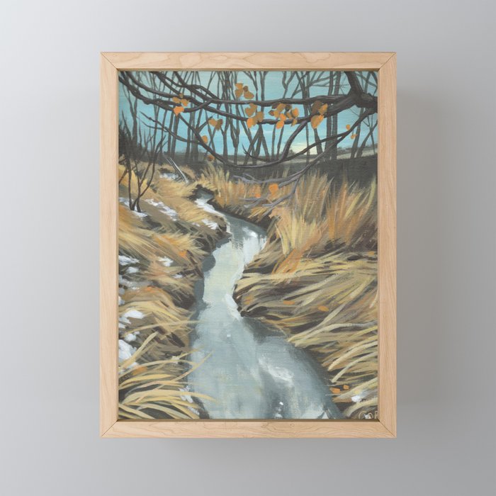 Icy Jewell Creek Framed Mini Art Print