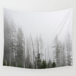 Pacific Northwest Forest - Foggy Trees Adventure Wall Tapestry