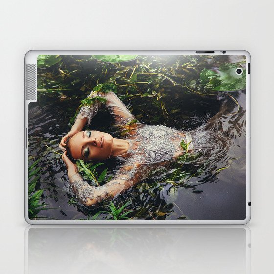 Song of Ophelia singing in the river Denmark; William Shakespeare's Hamlet magical realism female portrait color photograph / photography Laptop & iPad Skin