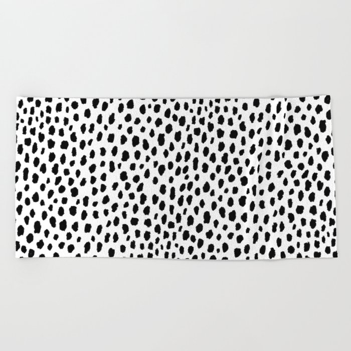 black and white beach towel