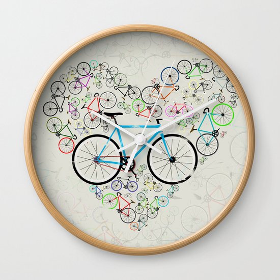I Love My Bike Wall Clock
