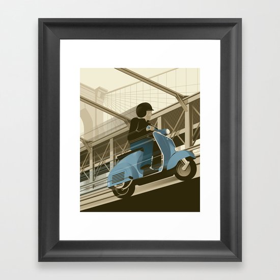 East River Crossing Framed Art Print