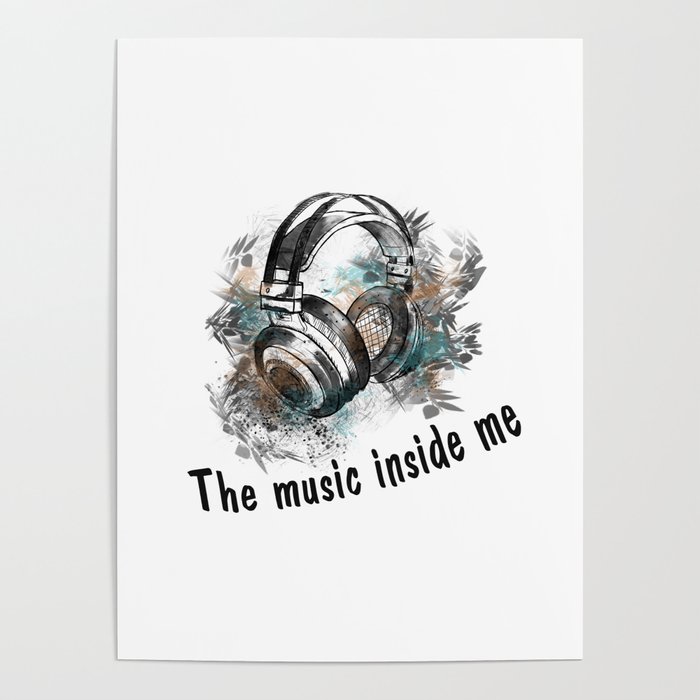 Headphones - The music inside me Poster