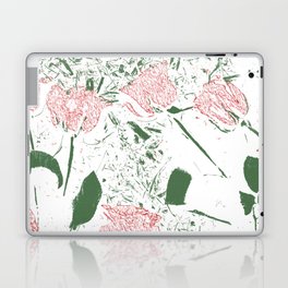 Roses and Stems Lino Print Laptop & iPad Skin