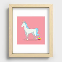 Unicorn Poop Recessed Framed Print