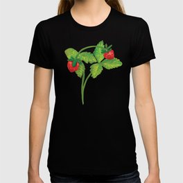 Wild Strawberries Illustration T Shirt