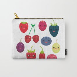 Kawaii Cherry Strawberry Raspberry Blackberry Blueberry Cranberry Cowberry Goji Grape Carry-All Pouch