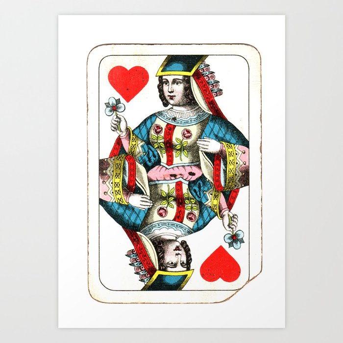 vintage queen of hearts card