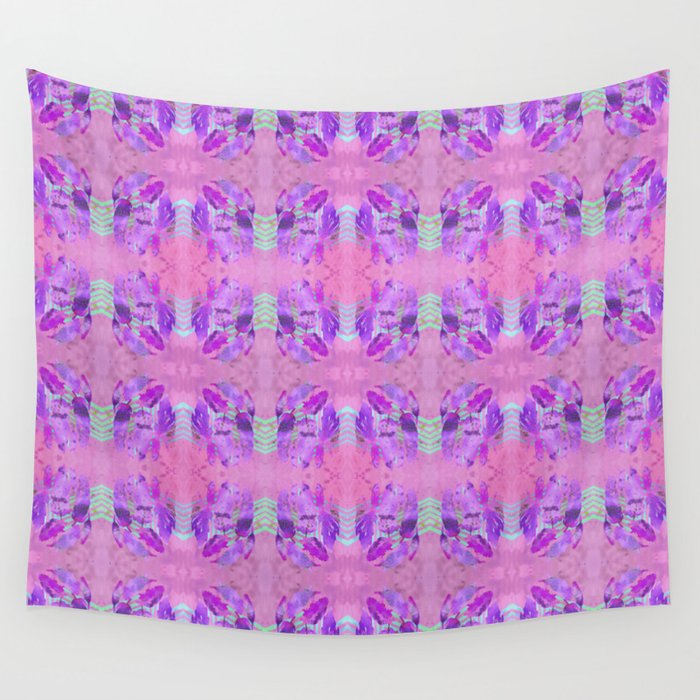 Boho Feather Zig Zag Collage Watercolor Feather Art Print Pink