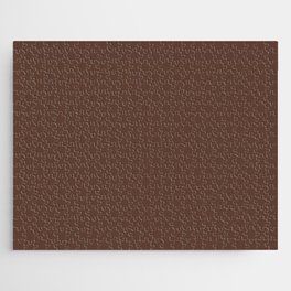 Downtown Brown classic chocolate bronze dark solid color modern abstract pattern  Jigsaw Puzzle