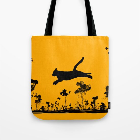 The Cat and Ink drop bombs Tote Bag