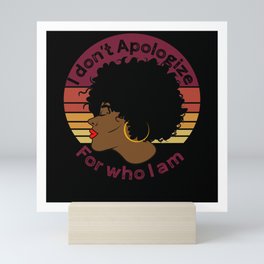 June 19th Juneteenth Beautiful Black Afro Woman Mini Art Print