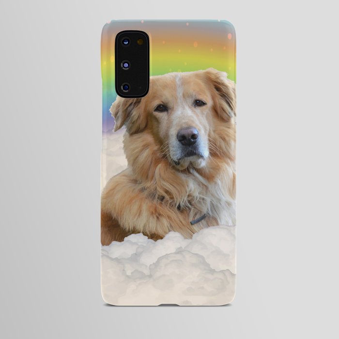 Golden Retriever Dog Rainbow Clouds Android Case