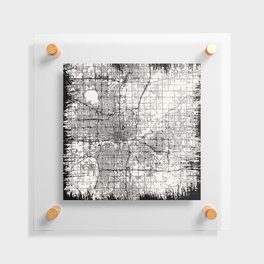 USA, Oklahoma City Map Floating Acrylic Print