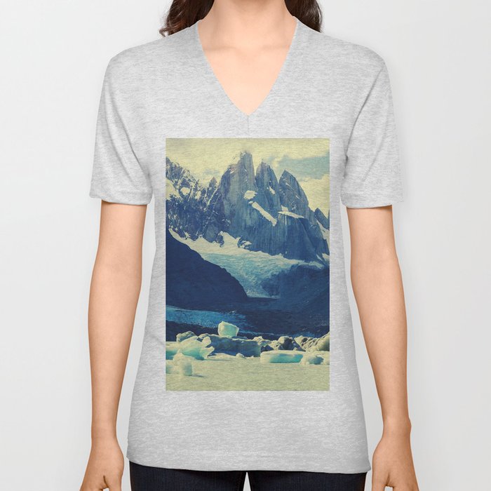 Cerro Torre in Argentina V Neck T Shirt