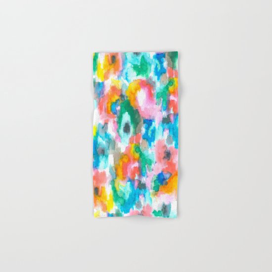 Paradise Watercolor Ikat Hand & Bath Towel