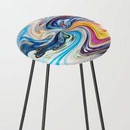 Paint In Circles Counter Stool