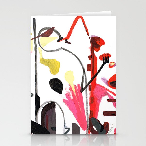 Musical Composition - Contemporary Expressive Drawing Stationery Cards