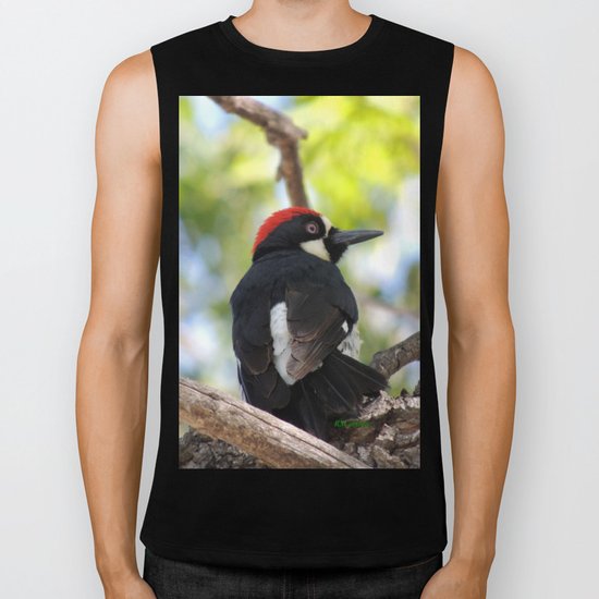 Acorn Woodpecker in Malibu Biker Tank