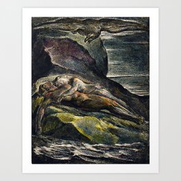 The eagle illustration from Milton a Poem, To Justify the Ways of God to Men by William Blake(1752-1 Art Print