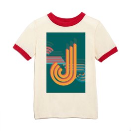 Abstract Shapes Yellow Blue and Red Kids T Shirt