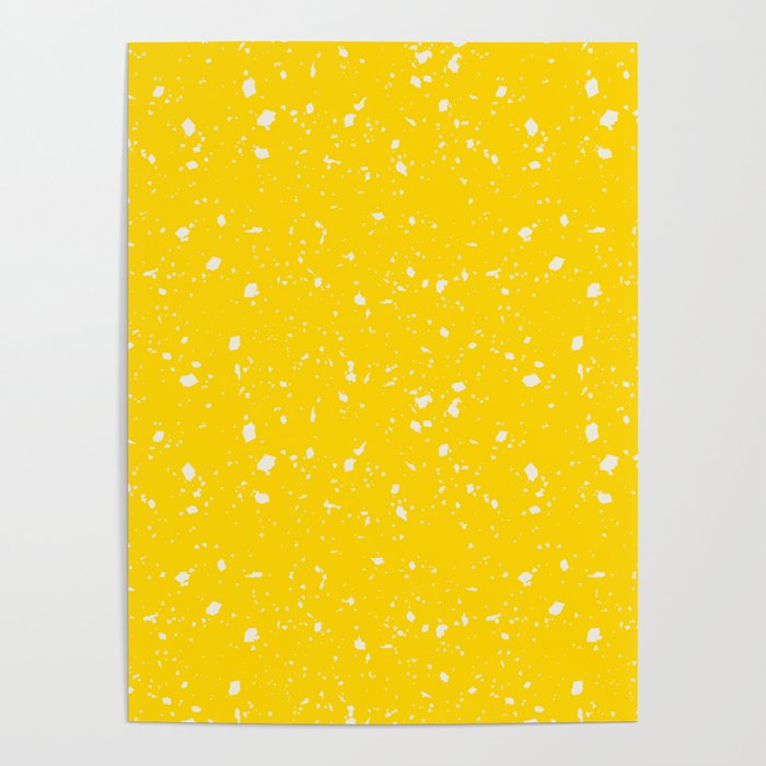 Yellow Terrazzo Seamless Pattern Poster